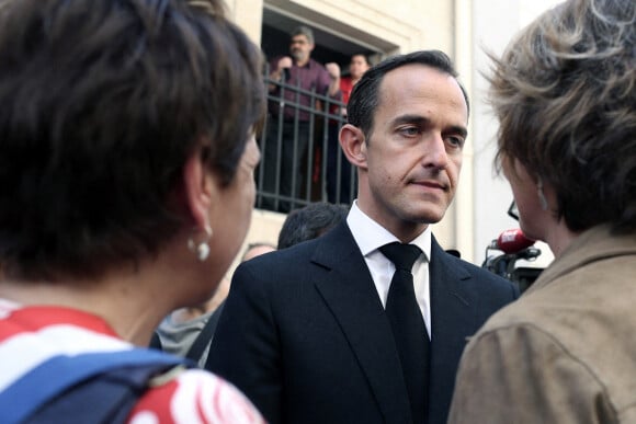 Frédéric Mion, directeur de l'Institut d'Etudes Politiques de Paris lors d'un hommage à Clément Méric devant le bâtiment de Science Po à Paris le 6 juin 2013. © Stéphane Lemouton / Bestimage