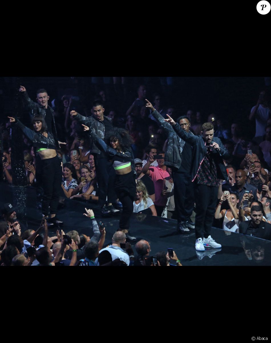 Justin Timberlake en concert à l'Accor Arena à Paris en 2018.