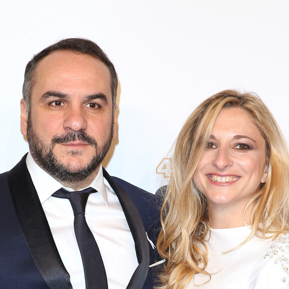 François-Xavier Demaison et sa compagne Anaïs Tihay - Photocall lors de la 43ème cérémonie des Cesar à la salle Pleyel à Paris, le 2 mars 2018. © Dominique Jacovides - Olivier Borde / Bestimage