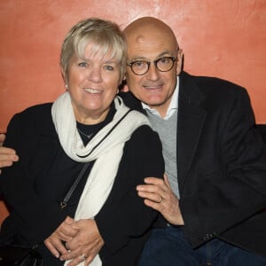 Mimie Mathy et son mari Benoist Gérard lors de la représentation du spectacle "Alex Lutz" à l'Olympia à Paris, le 8 février 2018. © Guirec Coadic/Bestimage