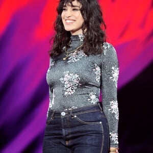 Exclusif - Camelia Jordana - Enregistrement de l'émission "Duos Mystères" à la Seine Musicale à Paris, qui sera diffusée le 26 février sur TF1. Le 2 février 2021 © Gaffiot-Moreau / Bestimage