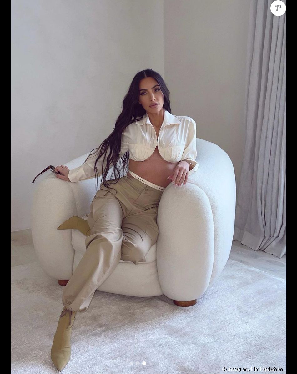 Kim Kardashian à son domicile. Février 2021.