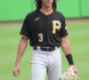 Cole Tucker - Entraînement des Pittsburgh Pirates au PNC Park de Pittsburgh. Le 10 juillet 2020. @Archie Carpenter/UPI/ABACAPRESS.COM