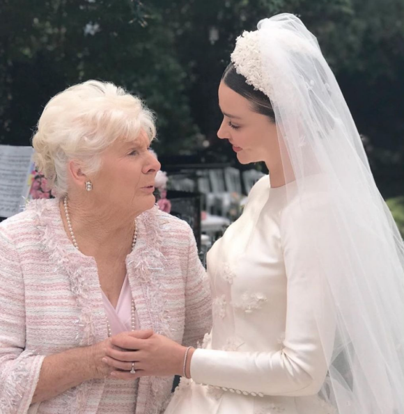 Miranda Kerr et sa grand-mère lors de son mariage à Evan Spiegel.