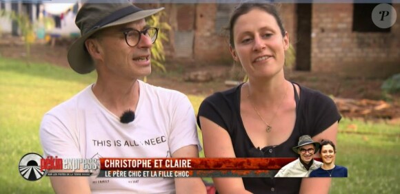 Christophe et Claire lors de l'épisode de "Pékin Express 2021" du 9 mars sur M6