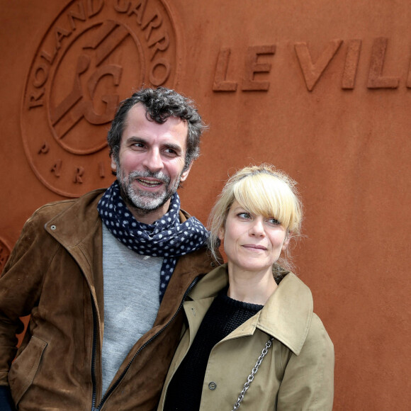 Marina Foïs et son compagnon Eric Lartigau - People au village des Internationaux de France de tennis de Roland Garros à Paris. Le 30 mai 2015.