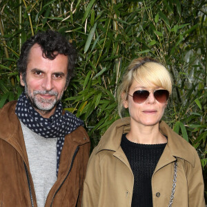 Marina Foïs et son compagnon Eric Lartigau - People au village des Internationaux de France de tennis de Roland Garros à Paris. Le 30 mai 2015.