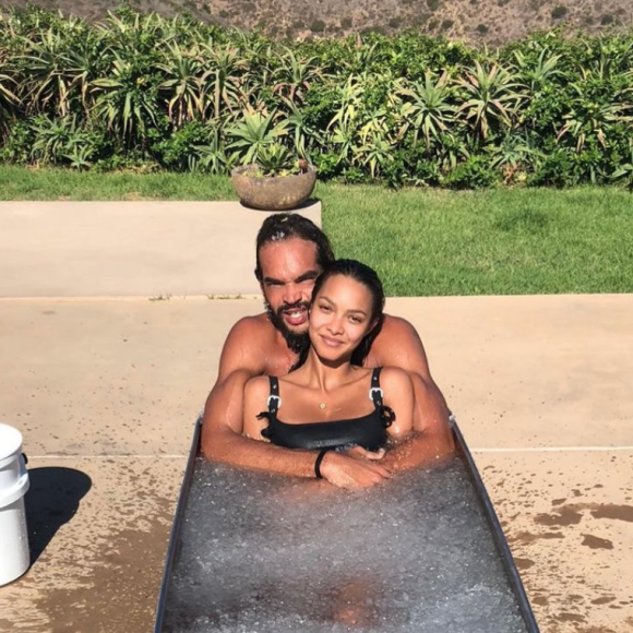 Joakim Noah et sa fiancée Lais Ribeiro au Brésil. Février 2021.