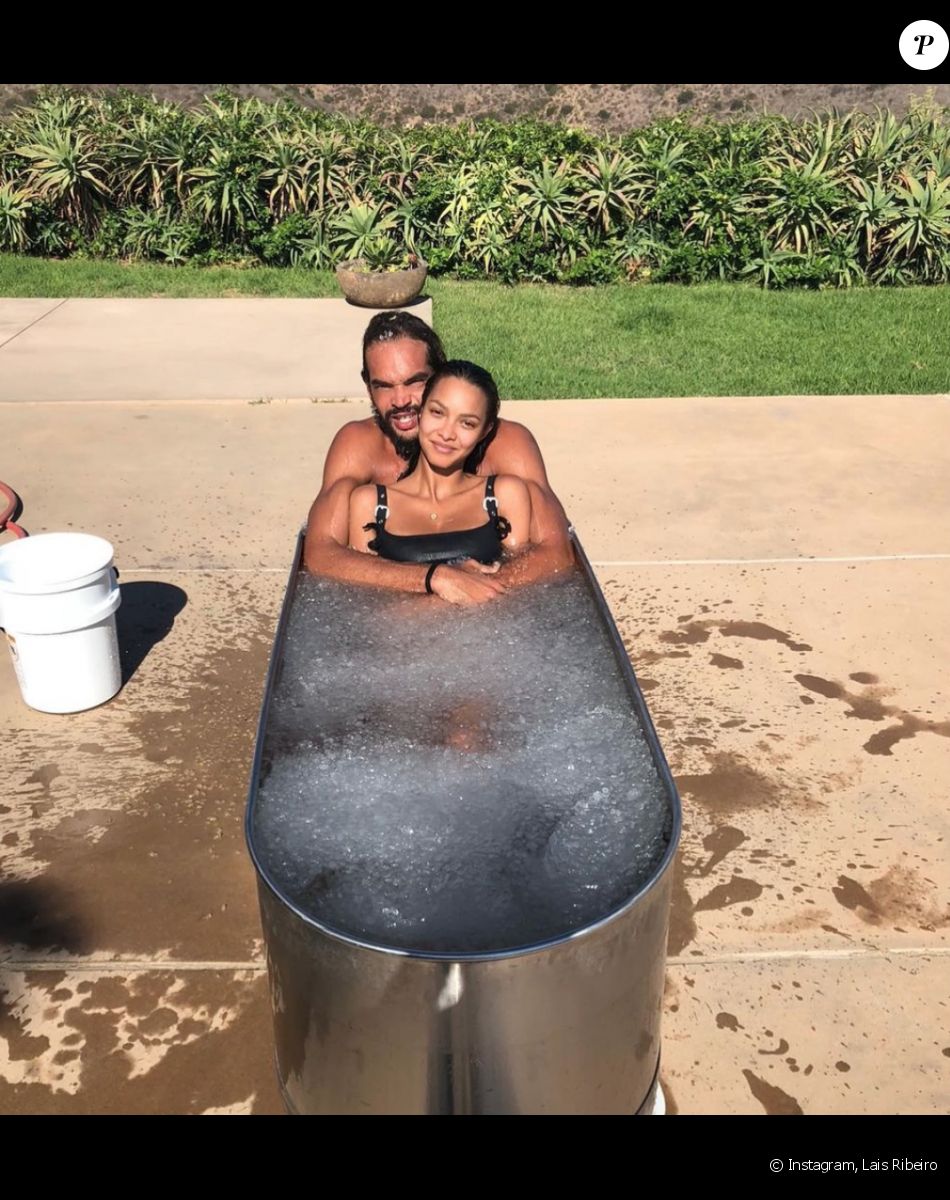Joakim Noah et sa fiancée Lais Ribeiro au Brésil. Février 2021.