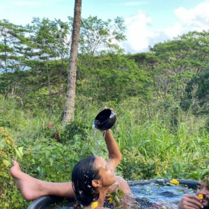 Joakim Noah et sa fiancée Lais Ribeiro au Brésil. Février 2021.