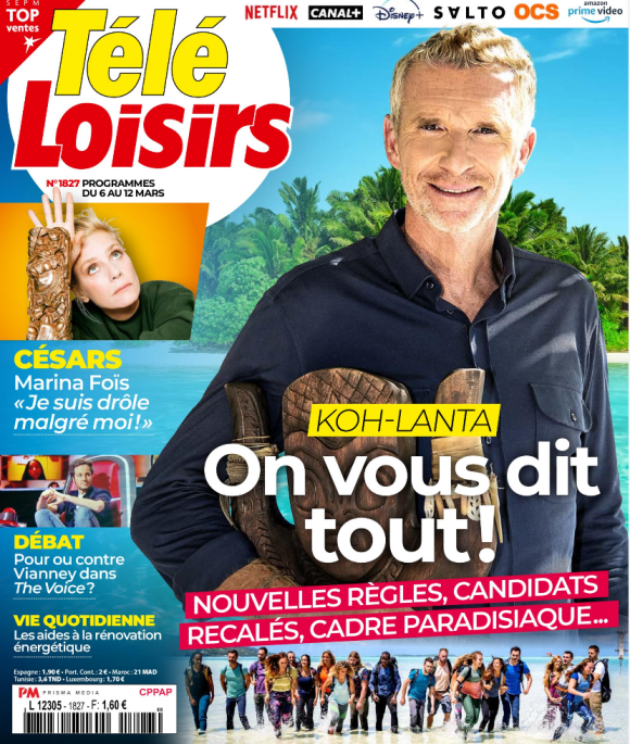 Couverture du magazine Télé-Loisirs - Numéro paru en kiosques le 1er mars 2021