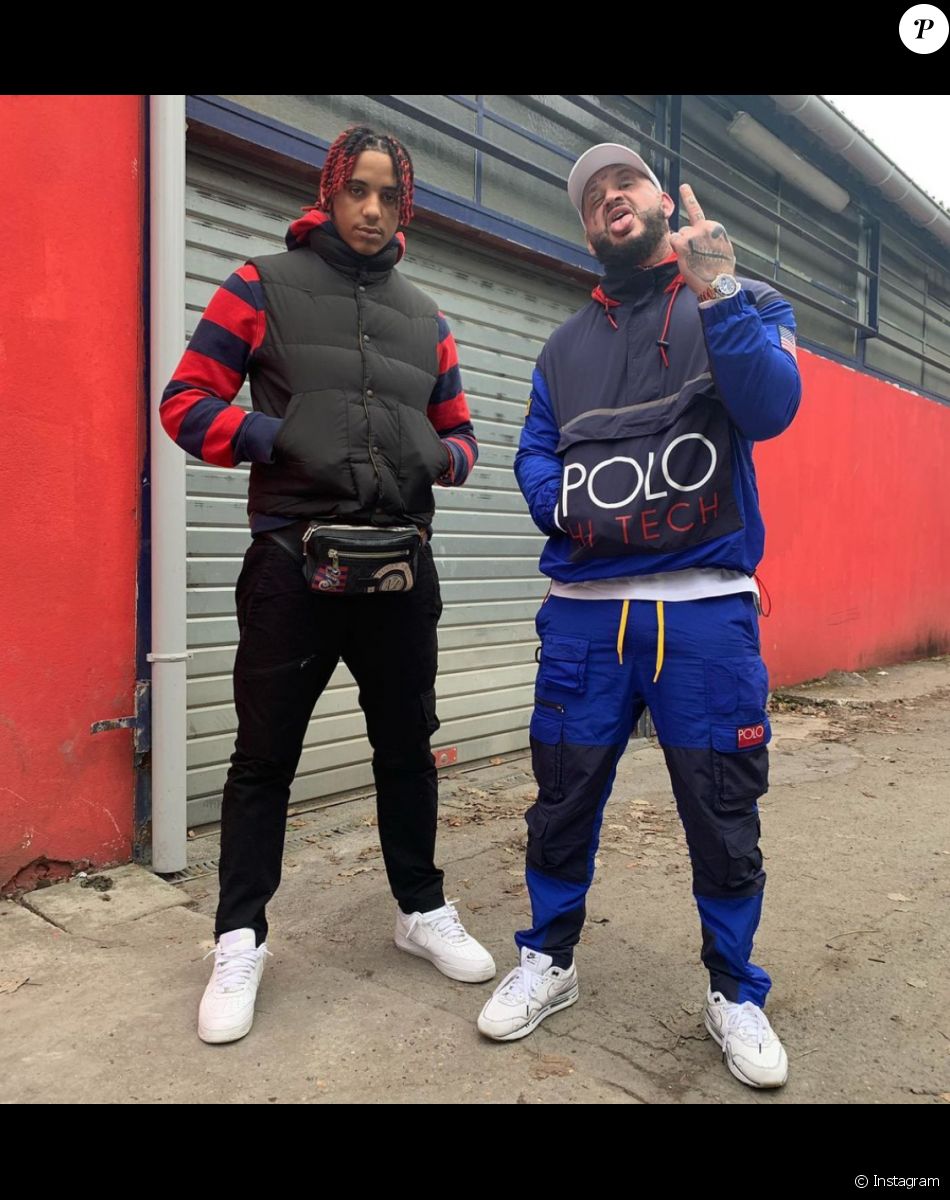 Seth Gueko et son fils Stos. Décembre 2020.