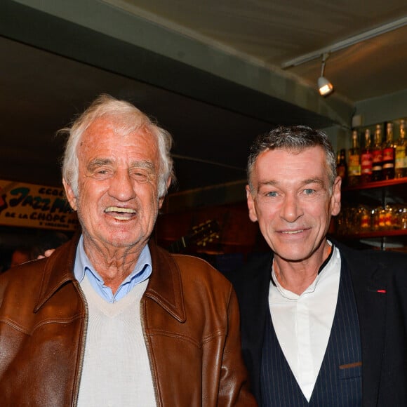 Exclusif - Jean-Paul Belmondo et Patrick Dupond - Dîner privé en l'honneur de Jean-Paul Belmondo à La Chope des Puces à Saint-Ouen le 27 février 2017. © Coadic Guirec/Bestimage