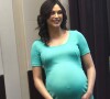 Morena Baccarin, enceinte, en conférence de presse pour le film DeadPool à l'hôtel Mandarin Oriental à New York le 8 février 2016.