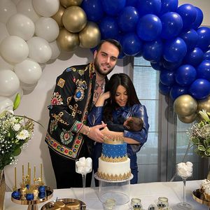 Nikola Lozina, Laura Lempika avec leur fils Zlatan, le 13 décembre 2020