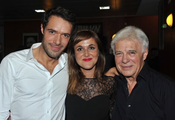 Exclusif - Nicolas, sa soeur Victoria et leur père Guy Bedos - Aftershow du spectacle de Guy Bedos "La der des der" à l'Olympia à Paris. Le 23 décembre 2013.