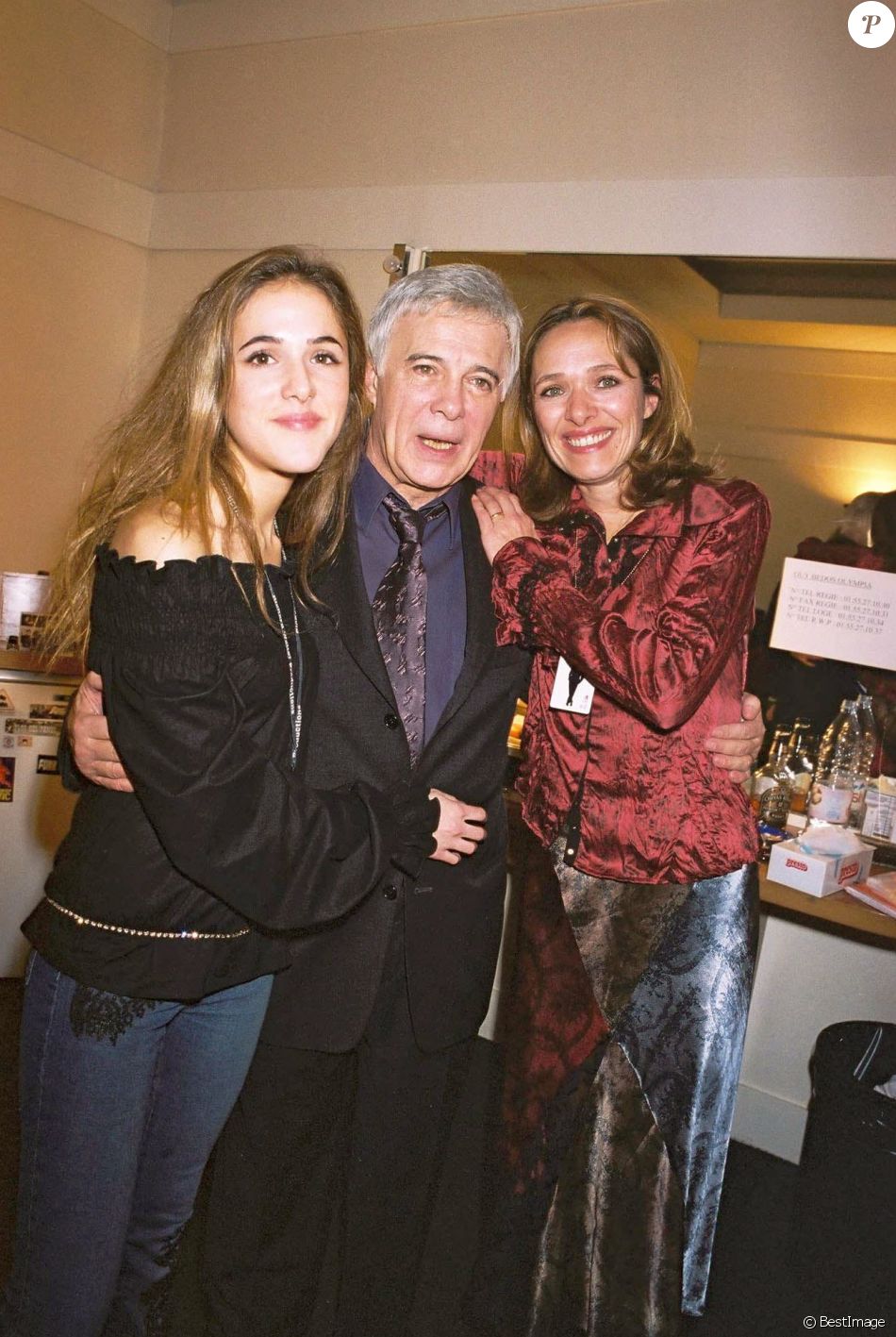Guy Bedos, sa femme et sa fille Victoria - Générale du nouveau spectacle de Guy Bedos à L'Olympia.