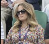 Kim Sears, l'épouse du tennisman Andy Murray, enceinte à Wimbledon le 6 juillet 2019.