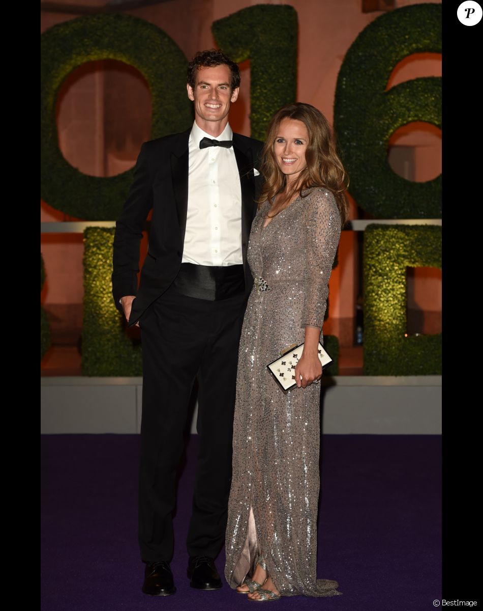 Andy Murray et sa femme Kim Sears lors du dîner de gala en l'honneur des vainqueurs du tournoi de Wimbledon 2016 au Guildhall à Londres le 10 juillet 2016.
