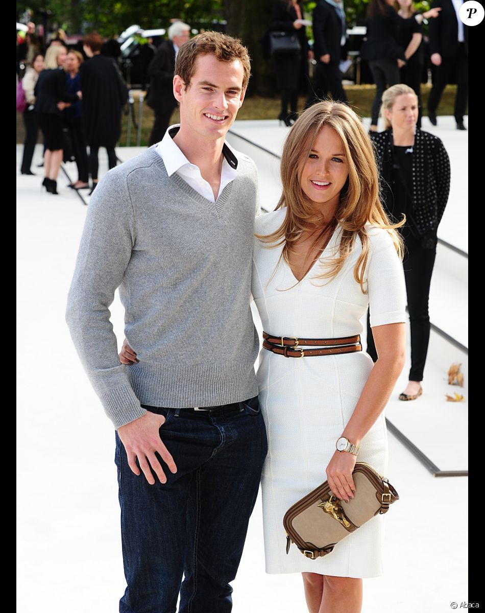 Andy Murray et Kim Sears au défilé Burberry en septembre 2012 à Londres.