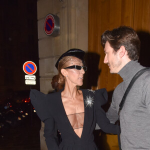 Céline Dion et Pepe Munoz arrivent aux Folies Bergère à Paris le 25 janvier 2019 