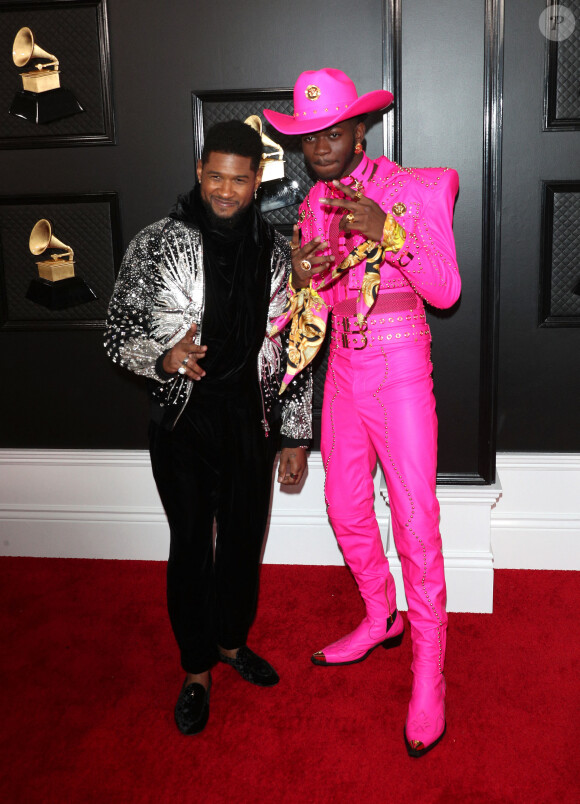 Lil Nas X, Usher - 62ème soirée annuelle des Grammy Awards à Los Angeles, le 26 janvier 2020.