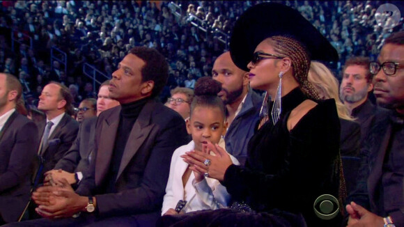 Beyoncé et Jay-Z ont été rappelés à l'ordre par leur fille Blue Ivy lors de la 60ème soirée annuelle des Grammy Awards au Madison Square Garden à New York City, New York, etats-Unis, le 28 janvier 2018.