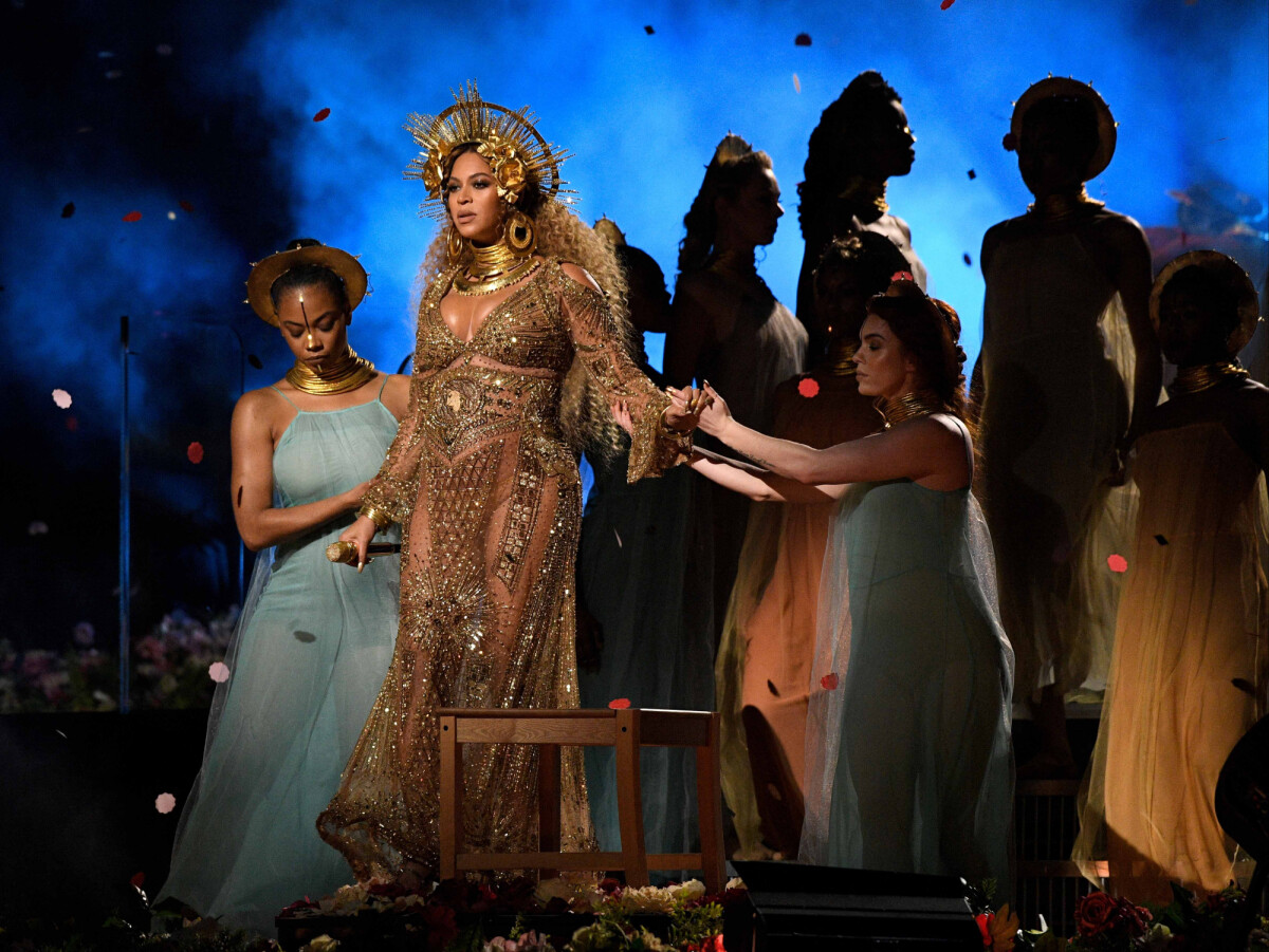 Photo : Beyonce aux Grammy Awards, Staples Center de Los Angeles, en ...