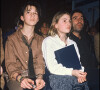 Charlotte Gainsbourg, Lola Doillon et Jacques Doillon au défilé de Kate Berry, à Paris, en 1985.