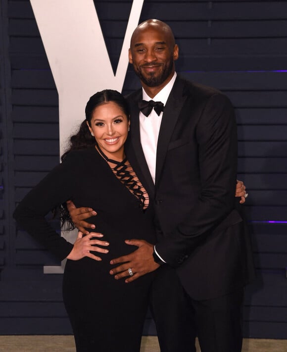 Kobe Bryant et sa femme Vanessa, enceinte, aux Oscar à Los Angeles.