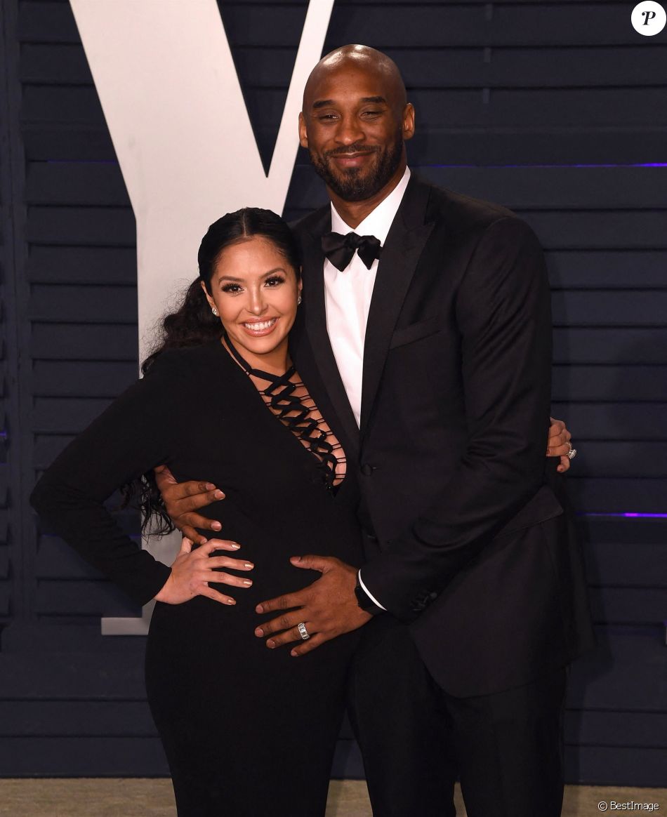 Kobe Bryant et sa femme Vanessa, enceinte, aux Oscar à Los Angeles.