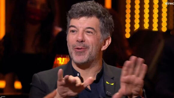 Stéphane Plaza prêt à révéler l'adresse de Marc-Antoine Le Bret et sa femme Marie-Ange Casta dans "On est en direct", sur France 2.