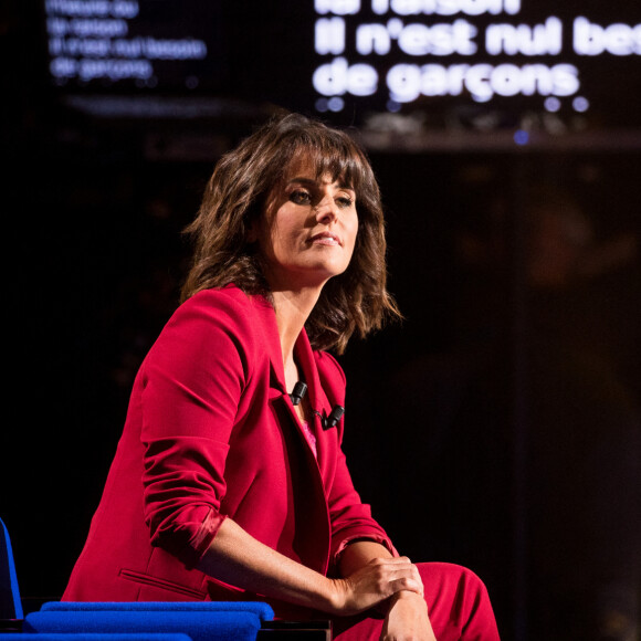 Exclusif - Faustine Bollaert à l'enregistrement de l'émission "La boite à secrets" N°2. Le 8 octobre 2019 © Tiziano Da Silva / Bestimage