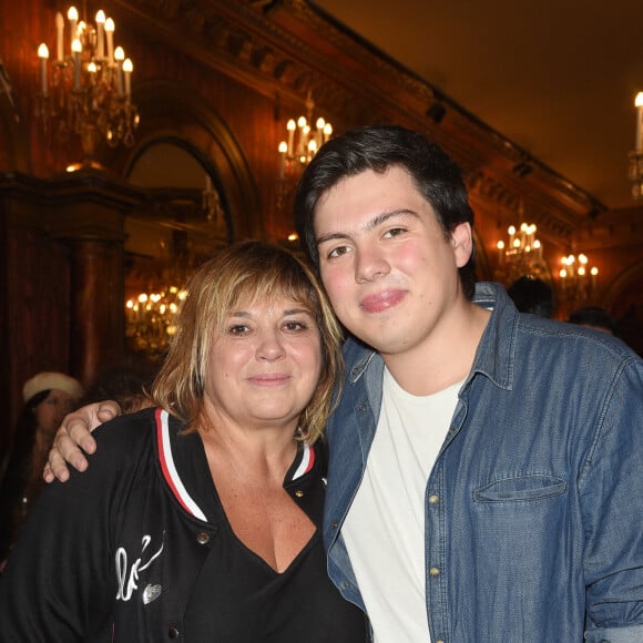 Semi-exclusif - Michèle Bernier et son fils Enzo Gaccio à la générale du woman show "Vive Demain !" de Michèle Bernier au théâtre des Variétés à Paris le 28 janvier 2019. © Coadic Guirec/Bestimage