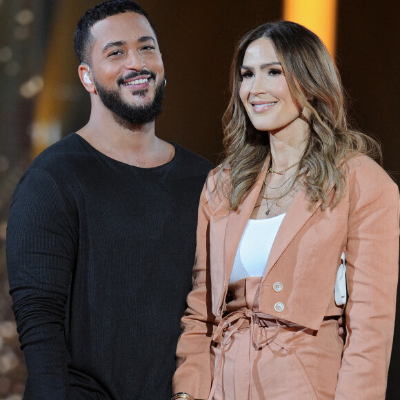 Exclusif - Slimane et Vitaa - Enregistrement de l'émission "Duos Mystères" à la Seine Musicale à Paris, qui sera diffusée le 26 février sur TF1. Le 2 février 2021 © Gaffiot-Moreau / Bestimage