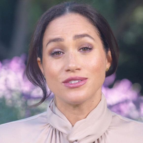 Meghan Markle fait une apparition à la télévision américaine dans l'émission "CNN Heroes" le 13 decembre 2020.