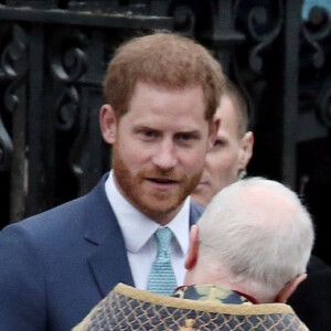 Le prince Harry et Meghan Markle, duchesse de Sussex - Sortie de la cérémonie du Commonwealth en l'abbaye de Westminster à Londres, le 9 mars 2020.