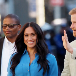 Le prince Harry et Meghan Markle en visite au "District Six Museum" à Cape Town. Le 23 septembre 2019.