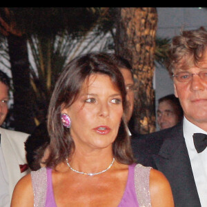 La princesse Caroline de Hanovre, le prince Erns August de Hanovre - 60e Bal de la croix rouge dans les jardins du sporting club de Monaco.
