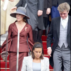 La princesse Caroline de Hanovre et son mari Ernst August de Hanovre et la princesse Stéphanie de Monaco - Fête nationale monégasque.