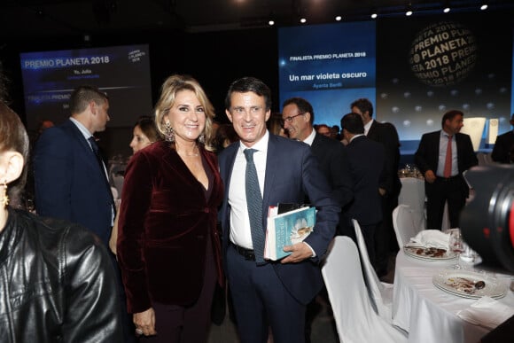 Manuel Valls et sa femme Susana Gallardo - Soirée "Los Premios Planeta 2018 awards" à Barcelone en Espagne le 15 octobre 2018. 