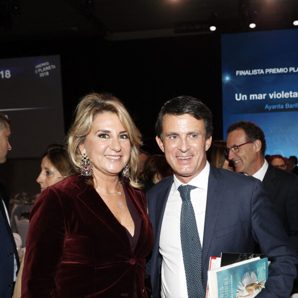 Manuel Valls et sa femme Susana Gallardo - Soirée "Los Premios Planeta 2018 awards" à Barcelone en Espagne le 15 octobre 2018. 