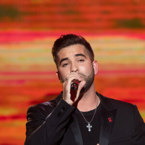 Exclusif - Kendji Girac à l'enregistrement de l'émission "Sidaction, ensemble contre le Sida - Merci Line" au Paradis Latin à Paris. Le 1er mars 2021. © C.Guirec-C.Moreau / Bestimage