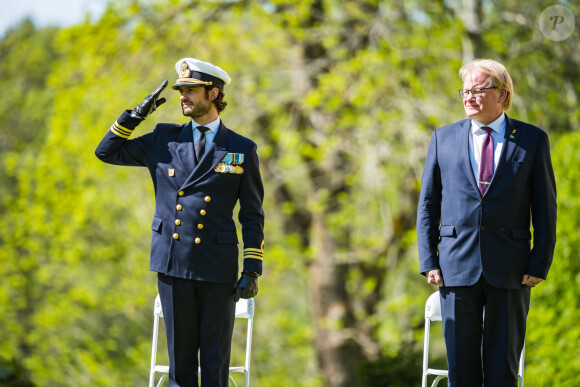 Le prince Carl Philip de Suède lors du Sweden's Veterans Day, cérémonie à Livgardet à Stockholm le 29 mai 2020.