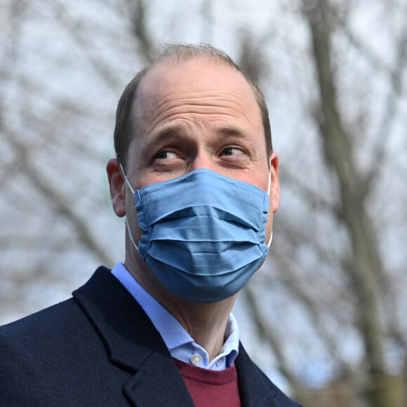 Le prince William, duc de Cambridge, visite l'école "School 21" à Londres, le 11 mars 2021.