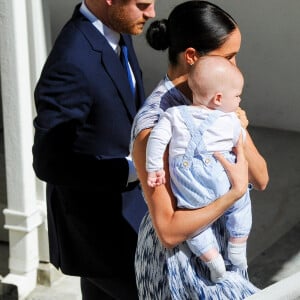 Le prince Harry, duc de Sussex, et Meghan Markle, duchesse de Sussex, avec leur fils Archie ont rencontré l'archevêque Desmond Tutu et sa femme à Cape Town, Afrique du Sud. Le 25 septembre 2019