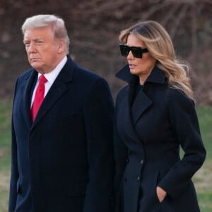 Le président Donald Trump et la première Dame Melania Trump quittent Washington pour se rendre à Mar-a-Lago à West Palm Beach. Le 23 décembre 2020.