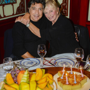 Exclusif - Frédéric François fête ses 66 ans au restaurant Diep à Paris en compagnie de sa femme Monique. Paris, le 7 juin 2016. © Patrick Carpentier/Bestimage