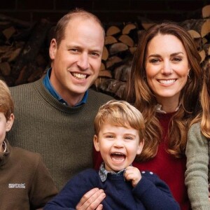 Le prince William, Kate Middleton et leurs trois enfants, George, Charlotte et Louis. Sur Instagram en décembre 2020.