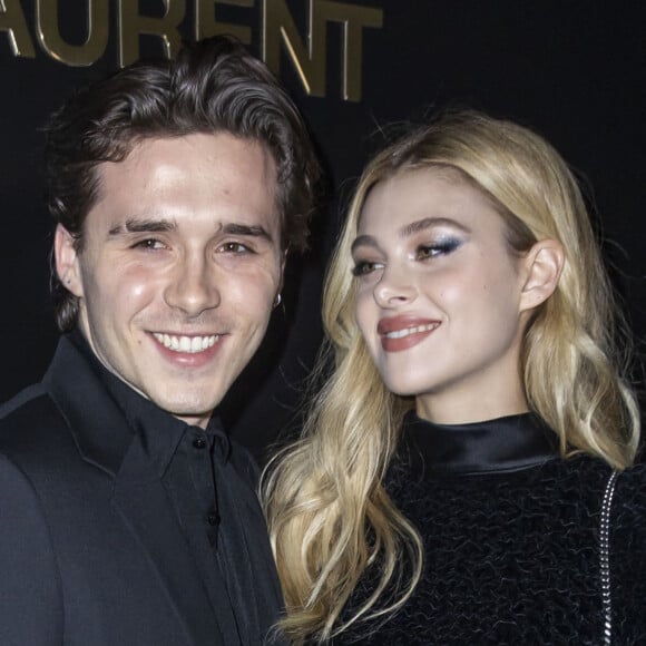 Brooklyn Beckham, Nicola Peltz au photocall du défilé de mode prêt-à-porter automne-hiver Saint Laurent à Paris © Olivier Borde / Bestimage